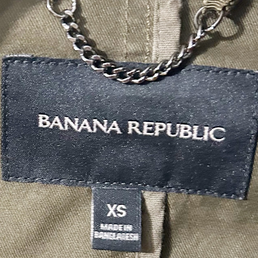 Banana Republic Utility Army Jacket Adjustable Waist and Stand-Up Collar Pockets - Picture 7 of 10